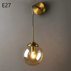 B ambre / Boule de verre 15cm / Sans ampoule