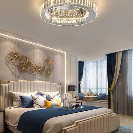 Lustre rond en cristal LED dimmable de luxe — LZ4X9P2Q