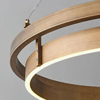 Dia80cm / Grain de bois / Lumière blanche