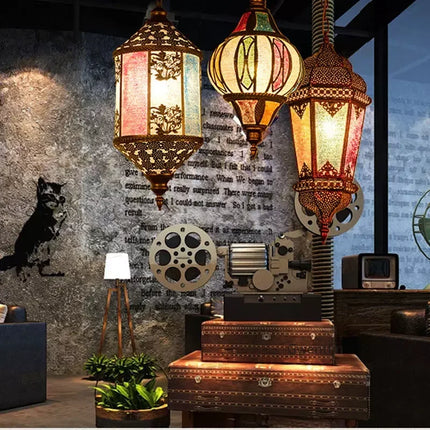 Lustre suspension décoratif style asiatique pour intérieur bohème — LZ4N7Q2