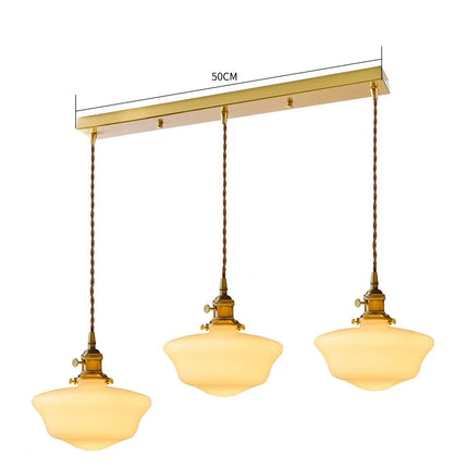 iwhd suspension led en verre et cuivre style nordique moderne