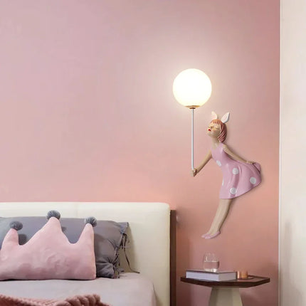 Applique murale 3D dessin animé pour décoration chevet fille — LZ4X9P2