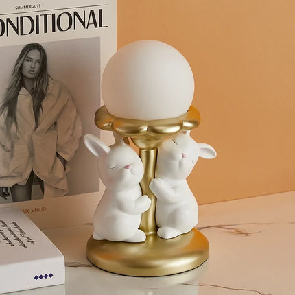 Lampe de bureau kawaii lapin mignon décoration princesse cadeau luxe — LZ4P9X