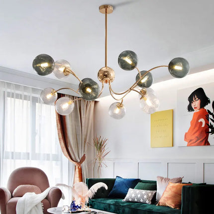 Lustre nordique brillant avec boule en verre — LZ4X9M2
