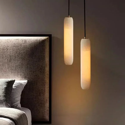 Lustre suspension en marbre naturel style nordique — LZ4P9XQ