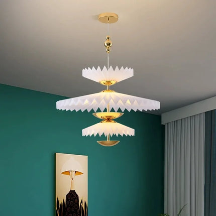 Lustre LED plissé pliant au design minimaliste soucoupe volante — LZ3F9X