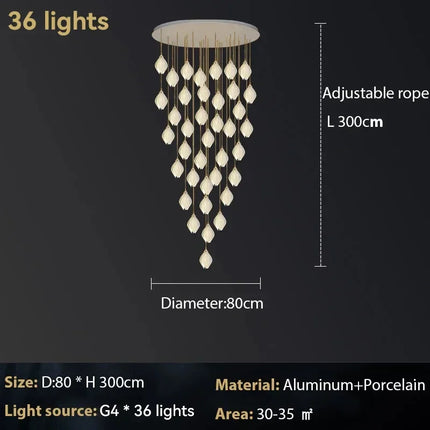 Suspension Magnolia pour décoration intérieure et éclairage raffiné — LZ4X9T