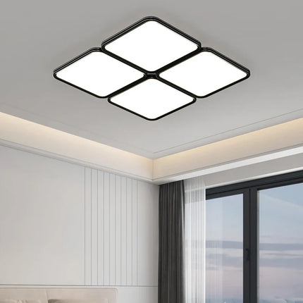 Plafonnier LED ultra mince décoratif à quatre grilles pour intérieur — LZ4X9M