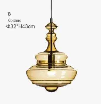 Suspension industrielle vintage en verre pour luminaire artistique — LZ4X9P2