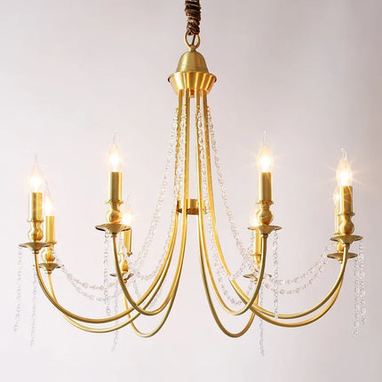 Lustre moderne en laiton pour éclairage intérieur élégant — LZ4X9P