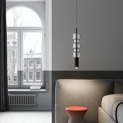 Suspension intérieure en verre et métal doré au design moderne — LZ4Q9T1