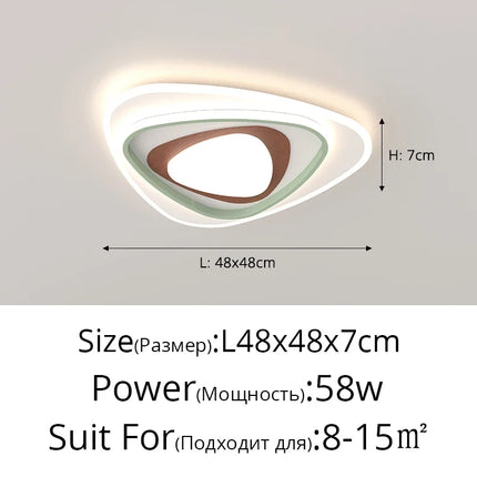 Plafonnier ultra-fin en mangue française avec protection oculaire intégrale — LZ4X9P2