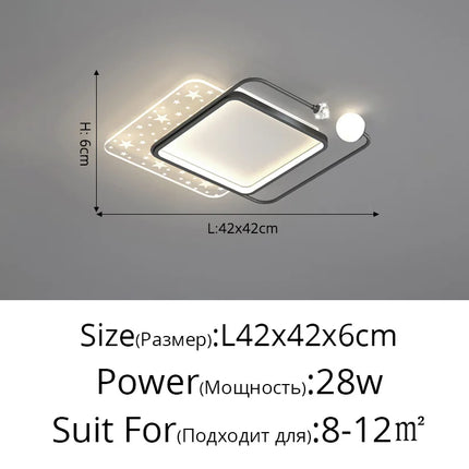 Plafonnier LED doré au design nordique créatif pour intérieur — LZ4X9M