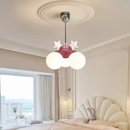 Lustre en verre romantique pour chambre enfant thème princesse — LZ4X9Q