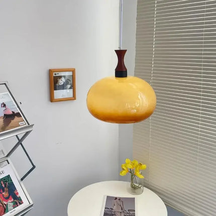 Lustre suspension verre style Bauhaus médiéval japonais rétro — LZ4X9T