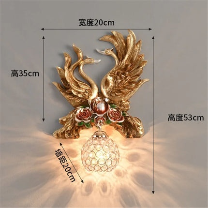 Applique murale LED en résine forme cygne design moderne — LZ4X9P2