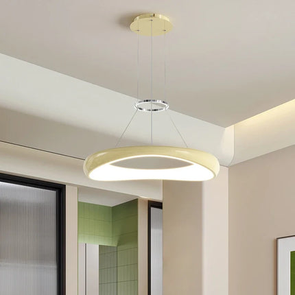 Lustre LED suspension anneau simple style nordique pour restaurant et bar — LZ4F9Q2