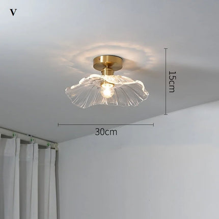Lustre vintage japonais en verre pour balcon et entrée — LZ4M9Q2
