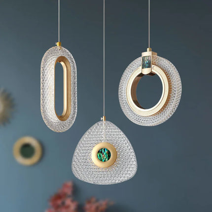 Lustre géométrique en cristal pour décoration intérieure — LZ4P9XJ