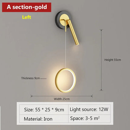 Applique murale LED double tête au design moderne pour décoration intérieure — LZ4XJ9