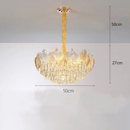 lustre en verre cristal design moderne pour intérieur élégant
