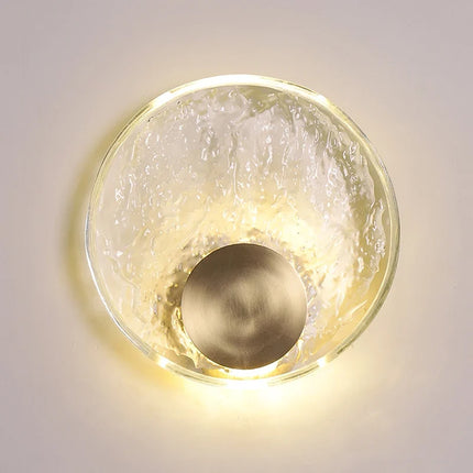 Applique murale LED nordique en verre transparent et cuivre — LZ4X9P2