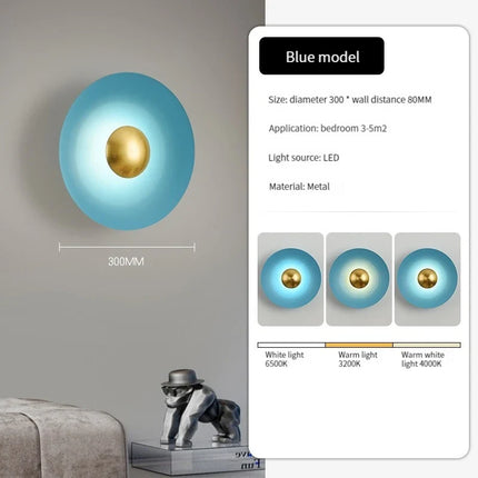 Applique murale LED ronde au design moderne pour décoration de luxe — LZ4X9T1