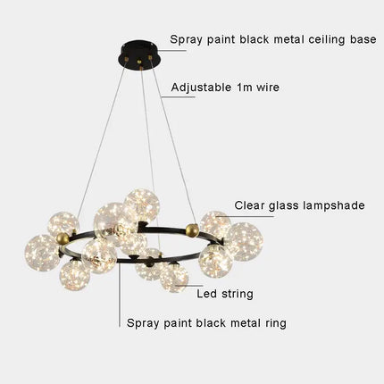 Lustre LED au design nordique pour décoration intérieure — LZ4X9M