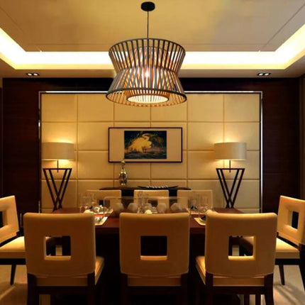 Lustre suspension en bois massif style nord-européen pour intérieur — LZ4X9T2