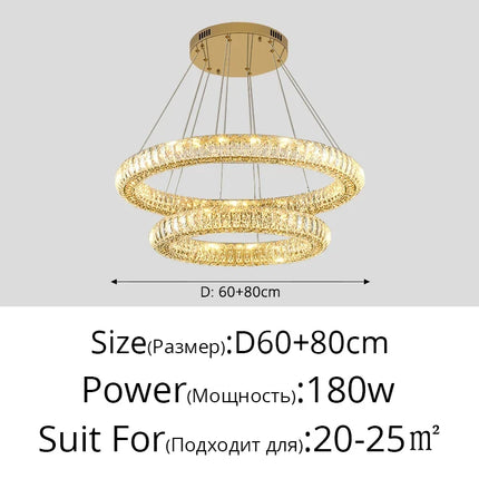 Lustre en cristal lumineux pour intérieur moderne et élégant — LZ4X9T