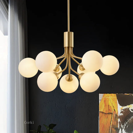 Lustre en verre design haricot magique pour éclairage romantique — LZ4F7X9