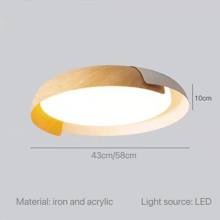 Plafonnier LED en bois style nordique pour décoration intérieure — LZ4X7M