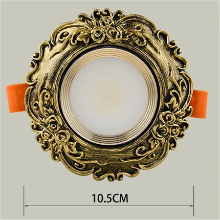 Plafonnier LED industriel rétro en résine bronze œil de vache intégré — LZ4X9P2