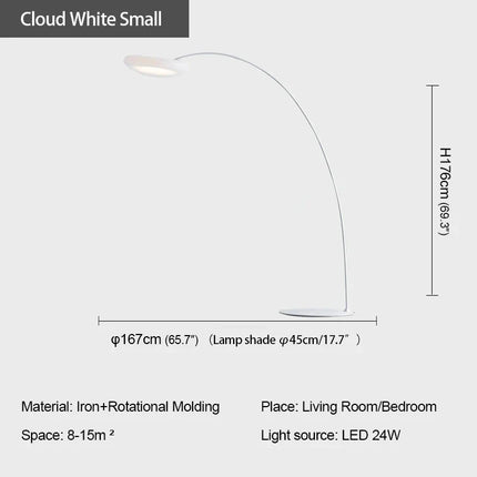 Lampadaire LED décoratif nuage pour salon nordique moderne — LZ4M7Q2