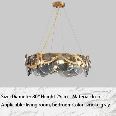 Lustre LED de luxe en verre élégant pour décoration intérieure — LZ7D9X
