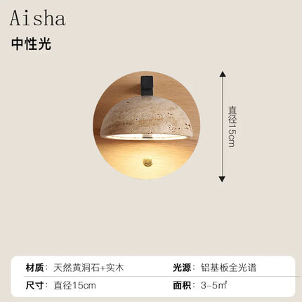 Applique murale en pierre style wabi-sabi pour décoration intérieure — LZ4QJ7