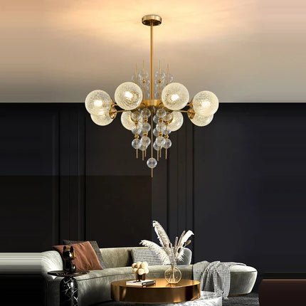 Lustre à bulles doré chrome avec éclairage LED tendance 2024 — LZ4P9XJ