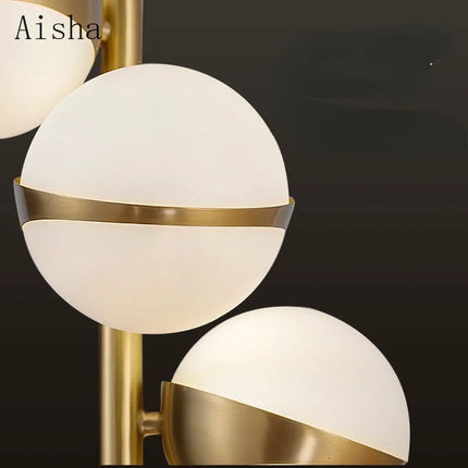 Lustre suspension nordique en cuivre au design créatif — LZ4X9P2