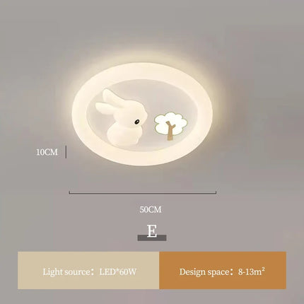 Plafonnier lapin mignon pour chambre d’enfant moderne et chaleureuse — LZ4X9P