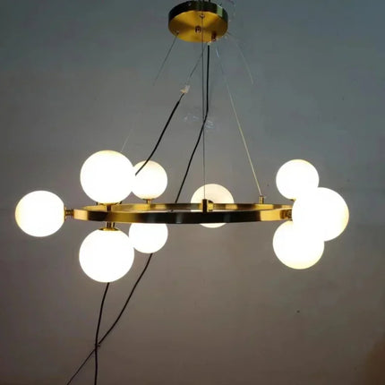 Lustre suspension en verre avec éclairage LED pour décoration moderne — LZ4N7Q2