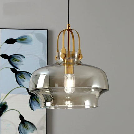Suspension nordique en verre avec éclairage LED moderne — LZ4T9Q2M