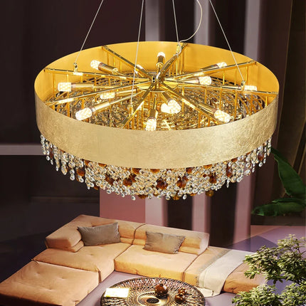 Lustre moderne en cristal LED à intensité variable — LZ4X9P2Q