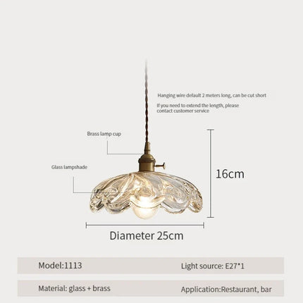 Suspension nordique en bois, verre et laiton au style rustique moderne — LZ4X9B