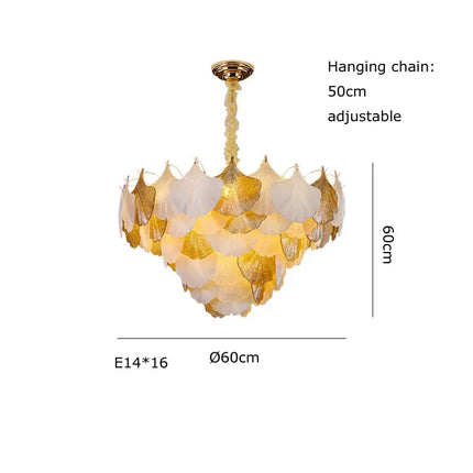 Lustre suspendu LED design Ginkgo réglable pour intérieur moderne — LZ4X9P2