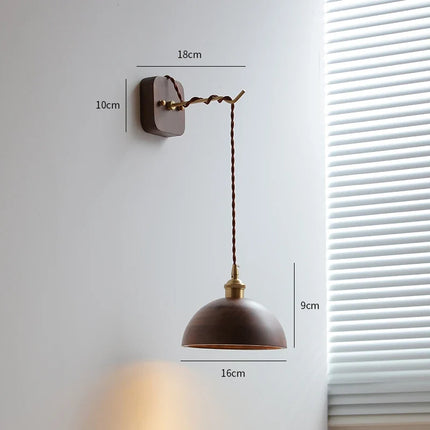 Applique murale moderne en noyer pour chambre et salon — LZ4T9XJ
