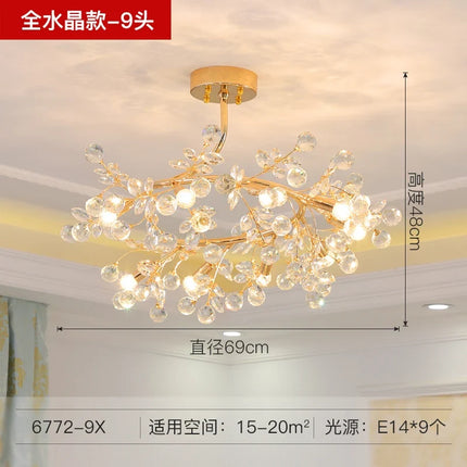 Lustre italien en céramique avec éclairage cristal pour mariage et intérieur — LZ4P9XJ2