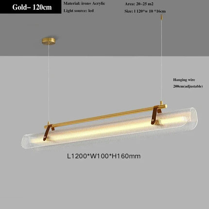 Lustre acrylique avec ceinture LED pour éclairage moderne — LZ4X9T