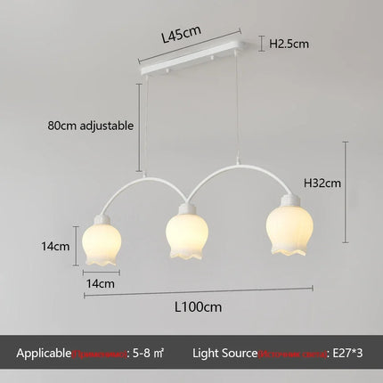 Lustre LED moderne avec orchidées persistantes — LZ4X9T2