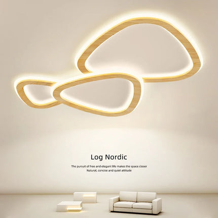 Lustre en bois au design minimaliste créatif — LZ4X9T2