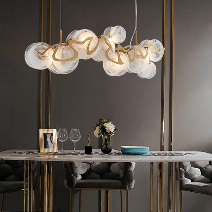 Lustre LED de luxe en verre élégant pour décoration intérieure — LZ7D9X